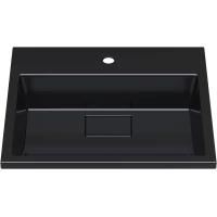 Раковина Uperwood Barsa 3939193460 50x45 см, накладная, черный глянец