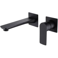 Смеситель для раковины Abber Weiss Insel AF8082B встраиваемый, черный матовый