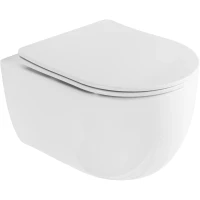 Унитаз подвесной Rea Olivier REA-C6509 безободковый, с сиденьем микролифт, белый