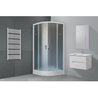 Душевой уголок с поддоном Royal Bath RB100HK-C 100x100 см, профиль белый, стекло матовое