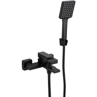 Смеситель для ванны Belz B60613-7 с душевым гарнитуром, черный матовый