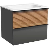 Тумба дуб красный/графит матовый 59 см Sancos Delta DL60GR