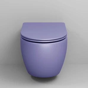 Изображение товара унитаз подвесной grossman gr-4411lims безободковый, с сиденьем микролифт, фиолетовый матовый