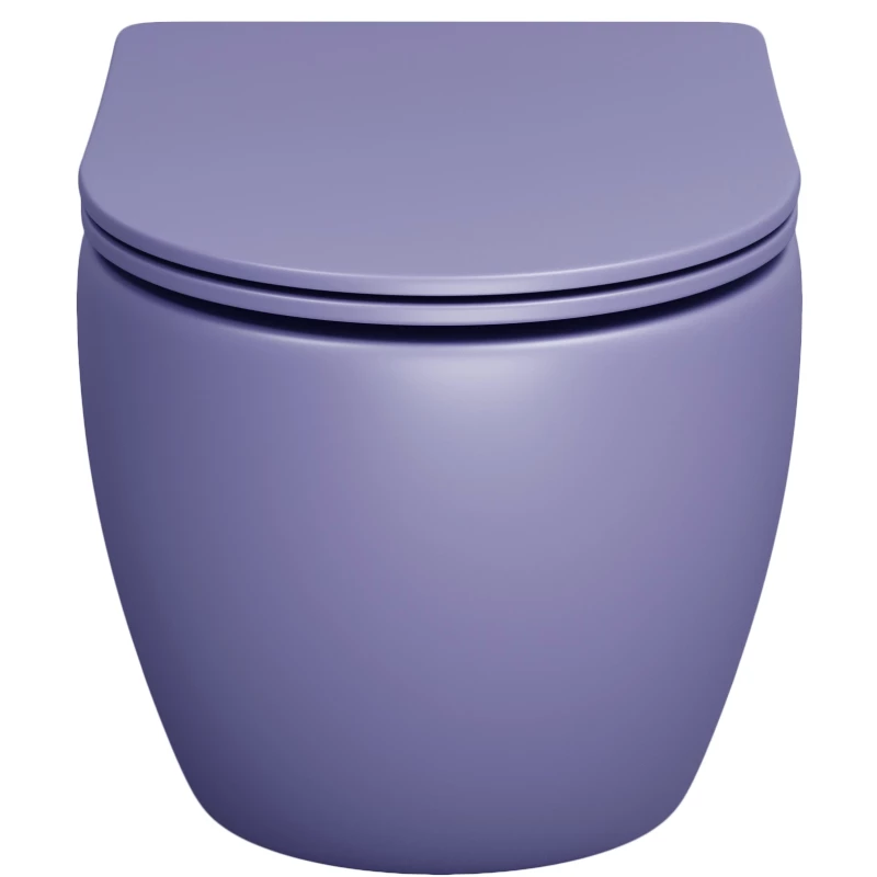 Унитаз подвесной Grossman GR-4411LIMS безободковый, с сиденьем микролифт, фиолетовый матовый