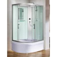 Душевая кабина WeltWasser Halle 1201 R 10000003312 120x90x217 см R, без крыши, высокий поддон, профиль матовый хром, стекло прозрачное