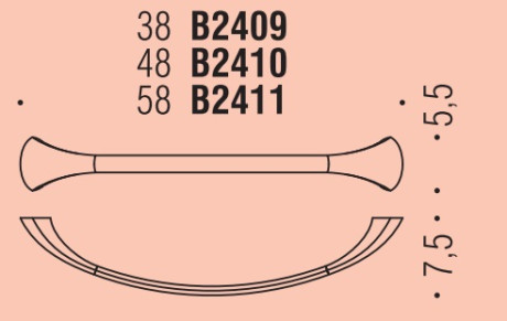 Полотенцедержатель 58 см Colombo Design Link B2411
