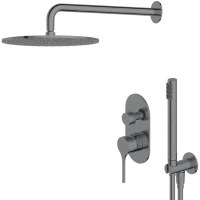 Душевой комплект Feramolli Eva Bella GS1917-12 300 мм, со смесителем, графит матовый