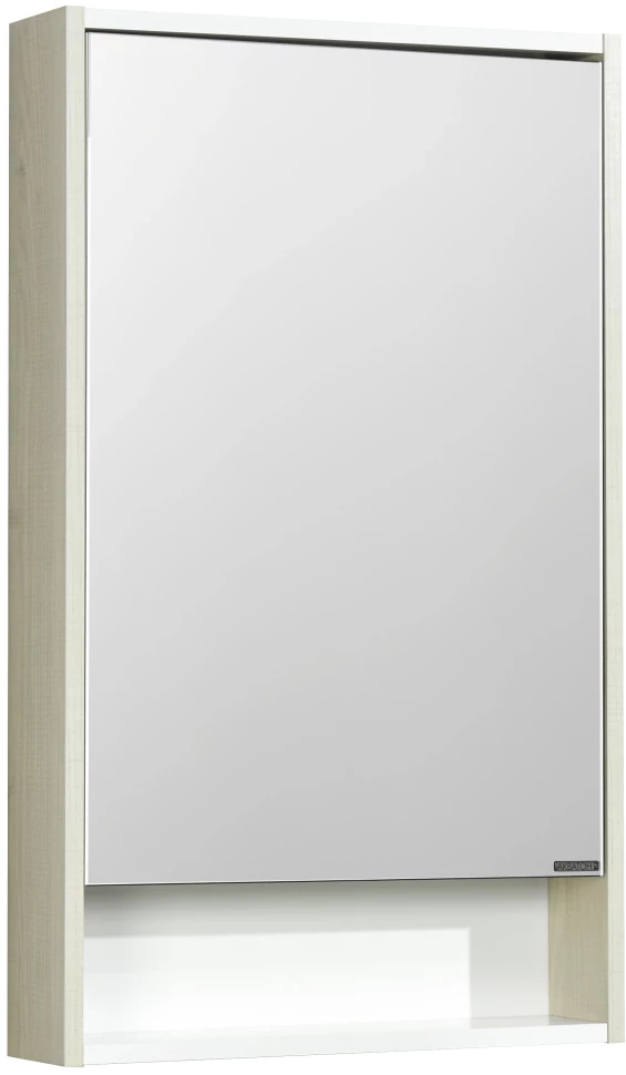 Зеркальный шкаф 51x86 см белый глянец/ясень фабрик Акватон Рико 1A212302RIB90