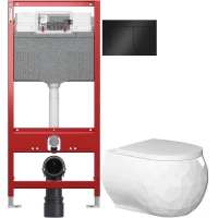 Комплект подвесной унитаз Bien Pent PNKA052N1VP0W3000 + система инсталляции Tece 9300302 + 9240407