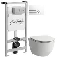 Комплект подвесной унитаз Laufen Pro 8.2096.6.000.000.1 + 8.9896.6.000.000.1 + система инсталляции Jacob Delafon E5504-NF + E4326-00