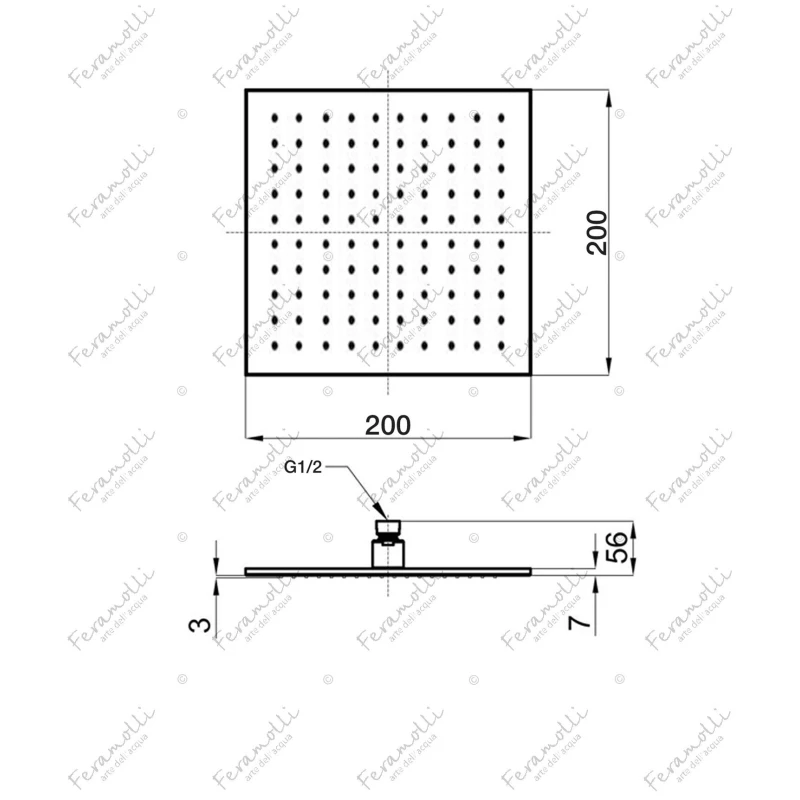 Верхний душ 200 мм Feramolli Tropicale BL772-8 Верхний душ 200 мм Feramolli Tropicale BL772-8