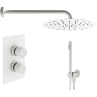 Душевой комплект Plumberia Selection IXO KITXOT18QBOKING 300 мм, с термостатом, белый матовый