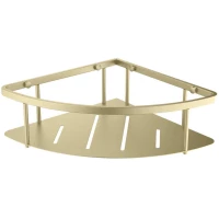 Полка для ванной Aquatek AQ4926BG 21,8x21,8 см, угловая, золотой матовый