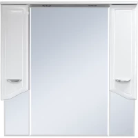 Зеркальный шкаф Misty Дрея Э-Дре02105-01Св 100,5x100 см, с подсветкой, выключателем, белый глянец