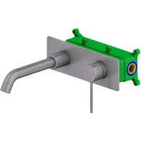 Смеситель для раковины Timo Saona 2371/18SM встраиваемый, вороненая сталь