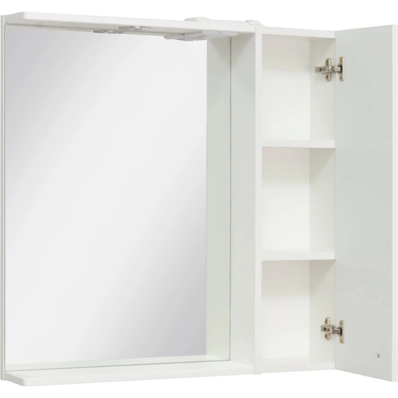 Зеркальный шкаф 75x75 см белый R Runo Римини 00-00001257