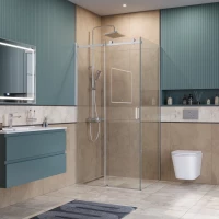Душевой уголок BelBagno Soft Close SOFT_CLOSE-2-AH-1-100/80-C-Cr 100x80 см, профиль хром, стекло прозрачное