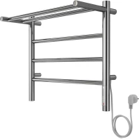 Полотенцесушитель электрический Terminus Аврора с полкой П4 4670078556776 450x532, ТЭН правый, хром