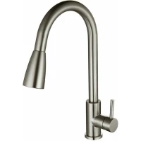Смеситель для кухни D-Lin H155315-T с выдвижным изливом, сатин