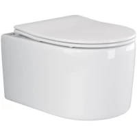 Унитаз подвесной Ceramica Nova Moments CN3003 безободковый, с сиденьем микролифт, белый