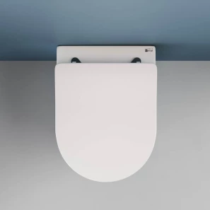 Изображение товара унитаз подвесной ceramica nova moments cn3003 безободковый, с сиденьем микролифт, белый