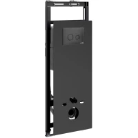 Инсталляция для унитаза WasserKRAFT Salm 27 27TLT.010.ME.BL.MB01 с кнопкой смыва, черный матовый