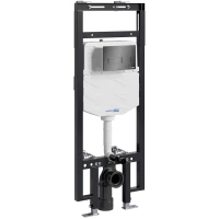 Инсталляция для унитаза WasserKRAFT Dinkel 58 58TLT.010.ME.PB03 с кнопкой смыва, черный глянец