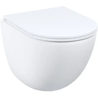 Унитаз подвесной IDDIS Axes AXERDSEi25 безободковый, торнадо, с сиденьем микролифт, белый