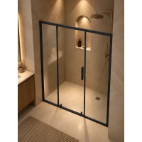 Душевая дверь MaybahGlass MGD-2800-6 210 см, профиль черный матовый, стекло прозрачное