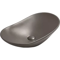 Раковина-чаша CeramaLux 7811AMDH-2 61,5x36 см, накладная, серый матовый
