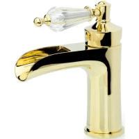 Смеситель для раковины Boheme Vogue Swarovski 211-SW золотой/прозрачный