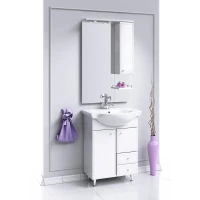 Комплект мебели белый глянец 65,5 см Aqwella Barcelona Lux BA0106K + 4640021062296 + Ba.02.06