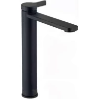 Смеситель для раковины Webert Coral CO830402560 CoolStart, с донным клапаном, черный матовый