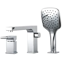 Смеситель на борт ванны Gappo G1118 с душевым гарнитуром, хром