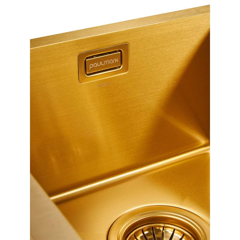 Кухонная мойка Paulmark Dopplet золотой матовый PM507844-BG