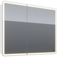 Зеркальный шкаф 100x80 см белый глянец Lemark Element LM100ZS-E