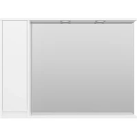 Зеркальный шкаф 98x72 см белый глянец L Misty Алиса Э-Али04100-01Л