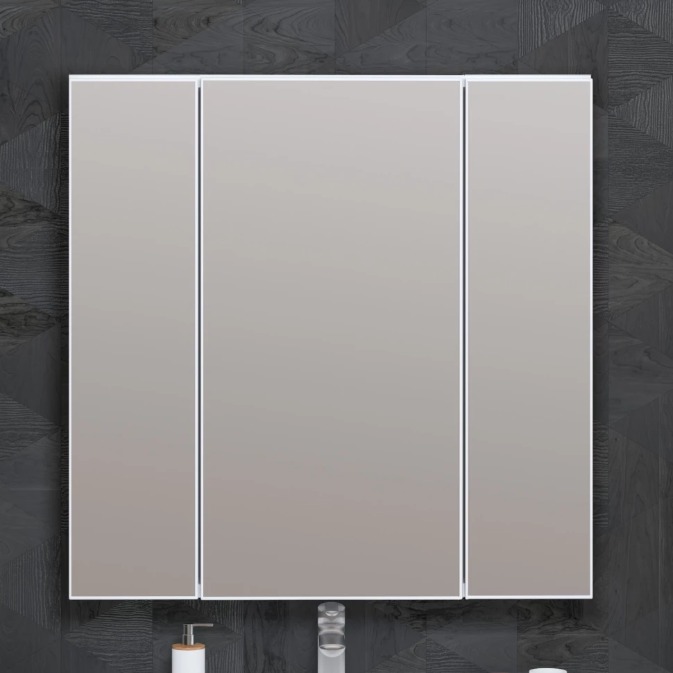 Зеркальный шкаф 80x80 см белый глянец Opadiris Арабеска 00-00005351 0000005351 - фото 1