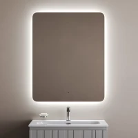 Зеркало Sancos Ray 2.0 RA2T.800 80x100 см, с LED-подсветкой, сенсорным выключателем, диммером, антизапотеванием