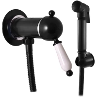 Гигиенический душ Rav Slezak Labe L547/1CMATC со смесителем, хром/черный матовый