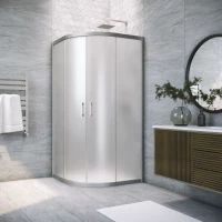 Душевой уголок Vegas Glass ZS Novo h2000 90 07 10 90x90 см, профиль матовый хром, стекло сатин