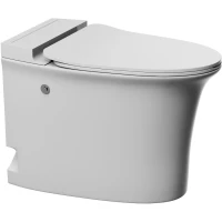 Унитаз напольный Abber Bequem AC1125P импульсный, безободковый, с сиденьем микролифт, белый