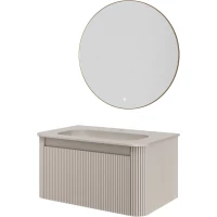 Комплект мебели Armadi Art Voi Cashmere 782-080-R-C + 786-080-C + 545-80-MG 82 см, подвесной, кашемир матовый