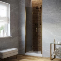 Душевая дверь Vegas Glass GPS LUX 70 05 07 L 70 см L, профиль бронза, стекло графитовое