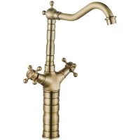 Смеситель для раковины Rea Rustico REA-B5521 без донного клапана, бронза