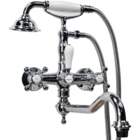 Смеситель для ванны Magliezza Classico 50606-4-cr универсальный, с душевым гарнитуром, хром