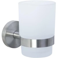 Стакан для зубных щеток Nofer Niza 16861.S настенный, нержавеющая сталь