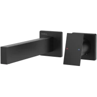 Смеситель для раковины Teska Alax E5308 встраиваемый, без донного клапана, черный матовый