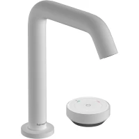 Смеситель для раковины Hansgrohe Tecturis S 73353700 CoolStart, с выпуском, белый матовый