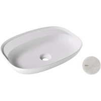 Раковина-чаша Alice Form Carrara 22460185N 60x45 см, накладная, белый мрамор